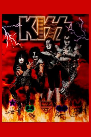Kiss Group Photo Poster 1990 
