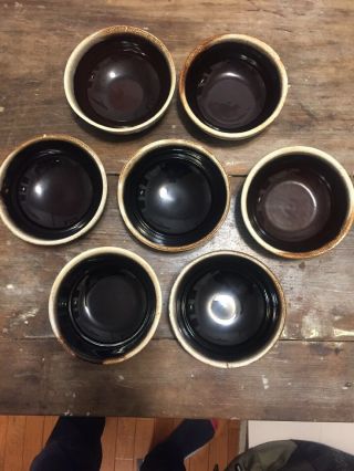 7 Vintage Pfaltzgraff Gourmet Brown Drip Soup Cereal Bowls 5.  5” Wide 2.  25” Tall