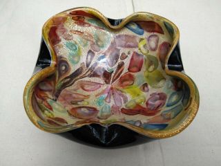 Murano Glass ash tray / candy dish from 50 ' s no chips 3