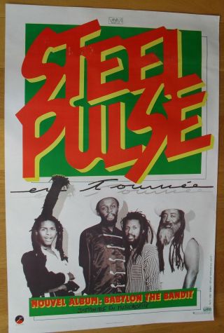 Steel Pulse Reggae French Concert Poster 