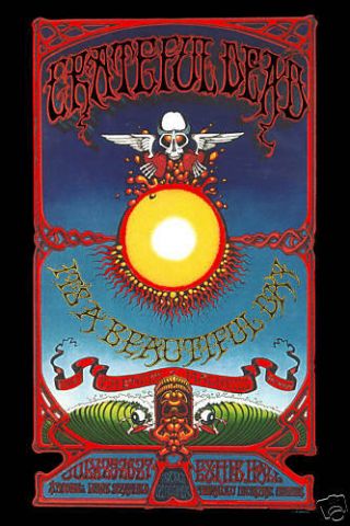 Psychedelic: The Grateful Dead In Hawaii Concert Poster From 1969 12x18