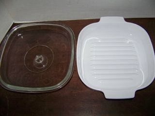 Corning Ware M - 10 - Gr - B 10 " Cooker Grill Rack Dome Lid Oven Microwave Beauty