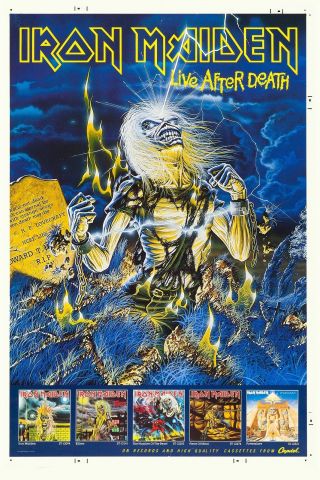 Heavy Metal: Iron Maiden Live After Death Promotional Poster 1985