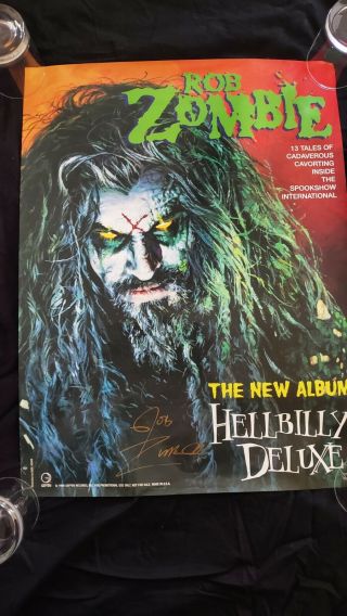 Rob Zombie Hellbilly Deluxe Rare Geffen Records Promotional Poster - Autographed