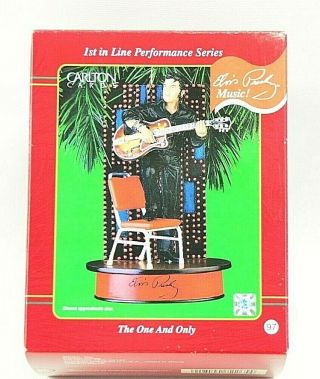 2001 Carlton Cards Christmas With The King Elvis Presley Musical Ornament 97