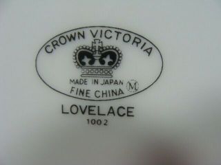 Crown Victoria Lovelace Fine China 10.  25 