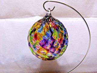 Glass Eye Studio Rainbow Diamond Facet 154l Classic Round Ornament