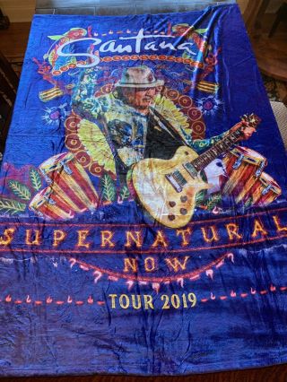 Santana 2019 Supernatural Now Tour Vip Throw Soft Blanket,  Poster & Lanyard