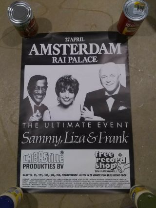 Sammy Davis,  Lizza Minelli And Frank Sinatra Concert Poster 24x18