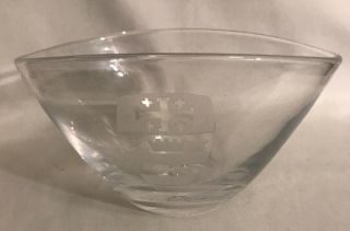 Vintage Signed Simon Pearce Barre 6” Studio Art Glass Oval Bowl