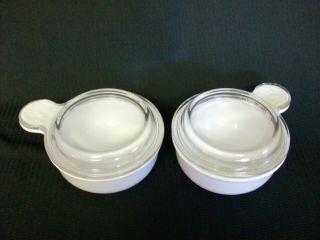 Corning Ware White Grab Its Set Of 2 With Glass Lids P - 150 - B