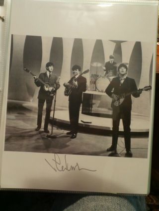 Beatles,  Rare Ed Sullivan Rehearsal Photo With Harrison Stand In Vince Calandra,