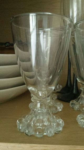 Vintage Anchor Hocking Clear Glass Boopie Juice Glasses 8 1950 - 1970 