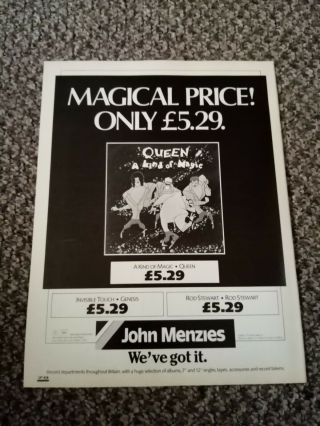 (tbebk69) Advert/poster 11x8 " Queen - A Kind Of Magic