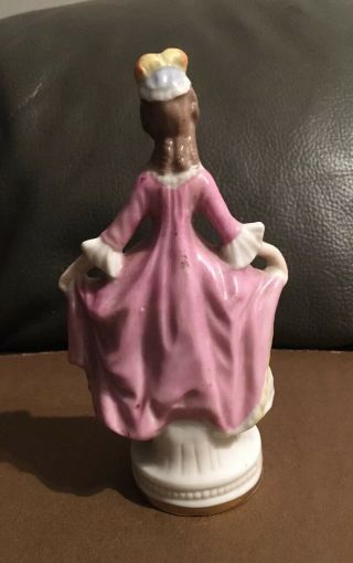 VINTAGE CAPODIMONTE PORCELAIN FIGURINE Lady In Pink 2
