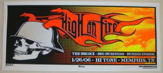 2006 High On Fire - Memphis Silkscreen Concert Poster S/n By Mike Martin