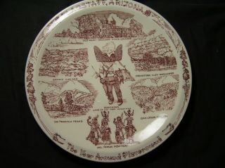 Flagstaff Arizona Vintage Vernon Kilns Souvenir Plate Usa Wonderful