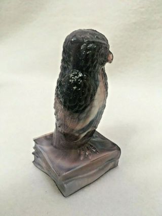 Degenhart Purple Slag Owl on Books Figurine Paperweight 5