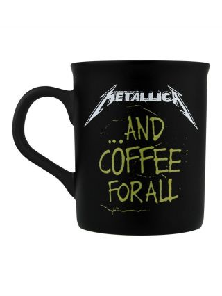Metallica And Coffee For All Matt Black Mug