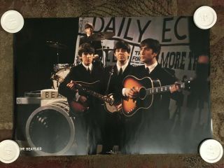 The Beatles Large 27x38.  5 Vintage Poster - On Stage In 1964