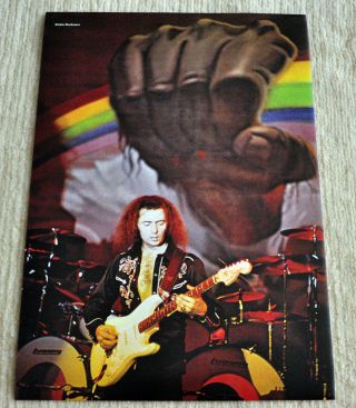 Deep Purple Poster Ritchie Blackmore Rainbow Poster Rainbow Rising On Stage Rare