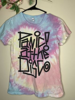 Panic At The Disco Graphic Band Concert Tie Dye Tee Shirt Womens Size Medium