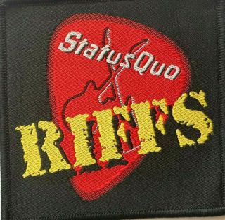 Status Quo - Riffs - Woven Patch Sew On Rare Official Tour Concert