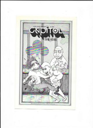 Vintage Concert Program Warren Zevon & Mink Deville April 18,  1980 Capitol Theatr