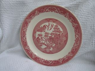 Royal China Large Red Willow Round Platter Chop Plate 12.  5 "