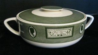 Colonial Homestead Green By Royal 6 3/4” Round Covered Vegetable Dish