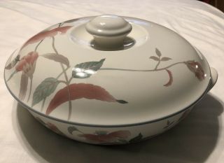 Mikasa Continental Silk Flower 9 - 1/2 " Covered Dish Serving Bowl Nwot
