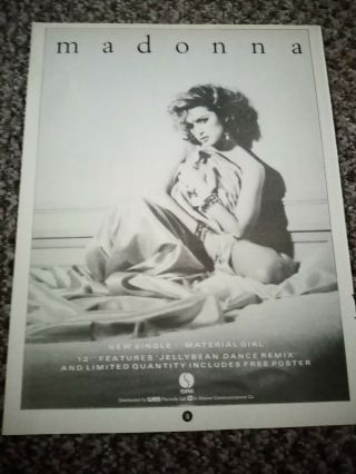 (tbebk76) Advert/poster 11x8 " Madonna - Material Girl