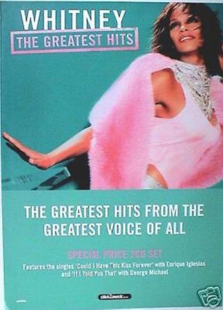 Whitney Houston " Greatest Hits From The Greatest Voice " Zealand Promo Poster