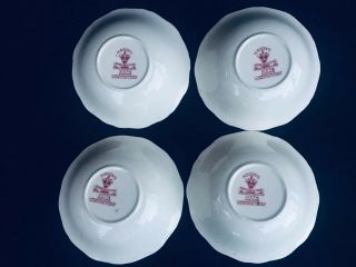 Vintage Mason`s Pink Vista Set of 4,  Coupe Cereal Bowls,  6 1/4 