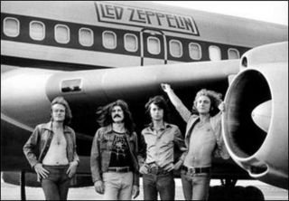 Led Zeppelin Airplane Group Photo Poster