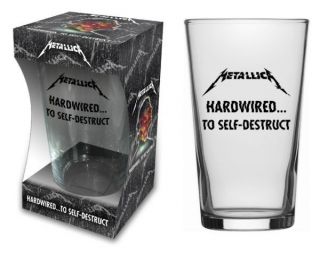 Metallica - " Hardwired To Self Destruct " - Beer Glass - Official Product