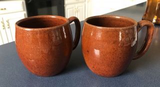 Ben Owen Master Potter - Vintage Pottery Coffee Mugs - Pair