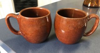 Ben Owen Master Potter - Vintage Pottery Coffee Mugs - Pair 4