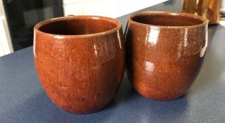 Ben Owen Master Potter - Vintage Pottery Coffee Mugs - Pair 6