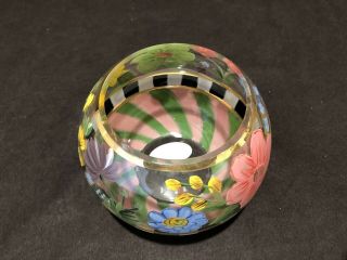 Mackenzie Childs Flower Market Globe Round Vase Gold 4 