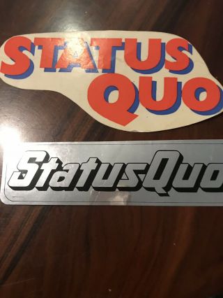 2 Us & Uk Status Quo Promo Stickers