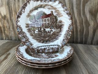 Johnson Brothers Freindly Village England Small Salad Or Dessert Plates 4 Ct.