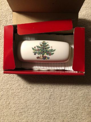 Nikko Happy Holidays Christmas 1/4 lb Covered Butter Dish. 3