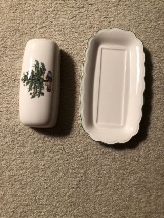 Nikko Happy Holidays Christmas 1/4 lb Covered Butter Dish. 4