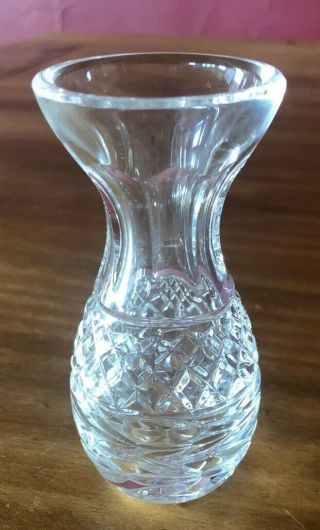 Vintage Waterford Crystal Glandore Mini Violet Bud Vase Signed 3 7/8 " Ireland