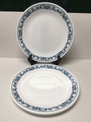 Set of 4 Corning Corelle BLUE ONION DINNER Plates 10 