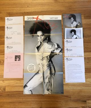 Diana Ross Swept Away Promo Folder&poster Rca Records Contemporary Publicity Nyc