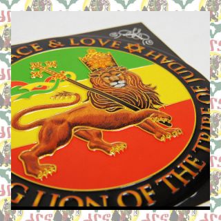 Metal Art Sticker - Lion Of Judah Reggae Rasta Ethiopia Africa