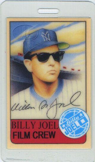 Billy Joel 1989 - 91 Storm Front Laminated Backstage Pass