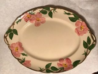 Franciscan Desert Rose Oval Platter Serving Plate 14 " Backstamp Usa